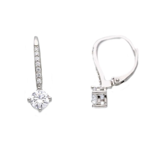 Orecchini pendenti in argento 925/ooo e zirconia cubica