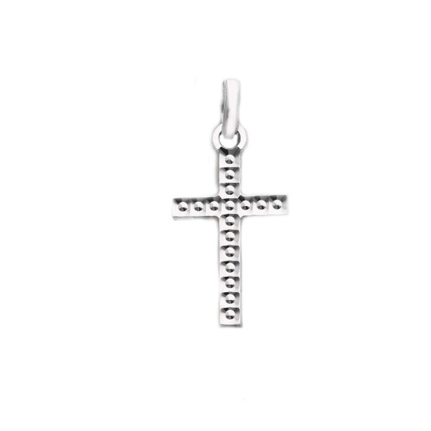 Ciondolo in argento 925/ooo e zirconia cubica con croce