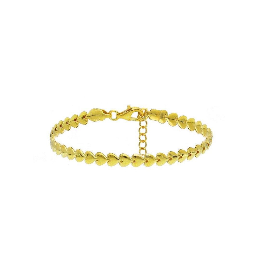 Bracciale in argento dorato 925/ooo con cuore