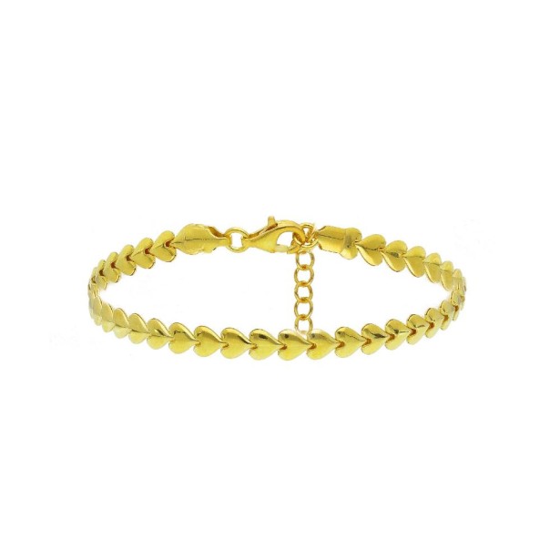 Bracciale in argento dorato 925/ooo con cuore