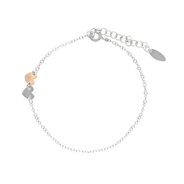 Bracciale in argento bicolore 925/ooo con cuore