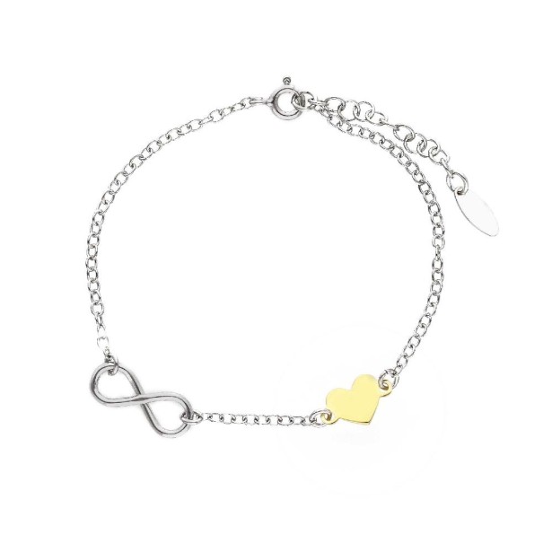 Bracciale in argento bicolore 925/ooo con cuore