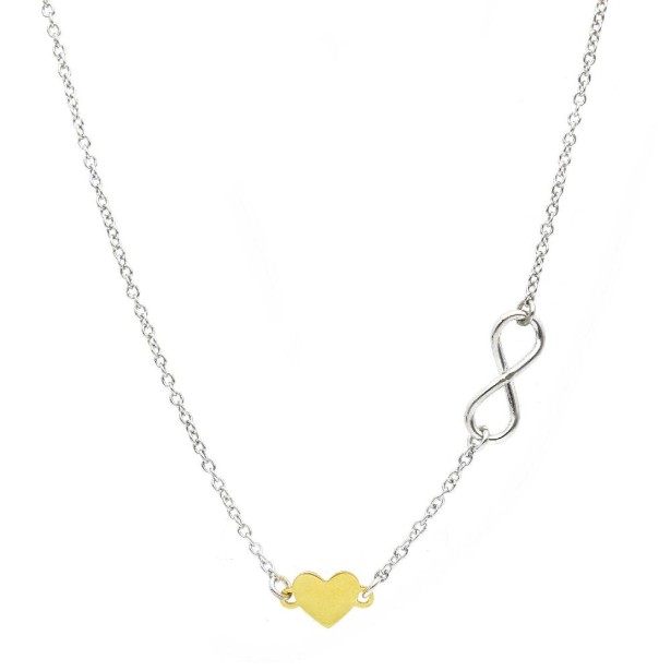 Girocollo in argento bicolore 925/ooo con cuore