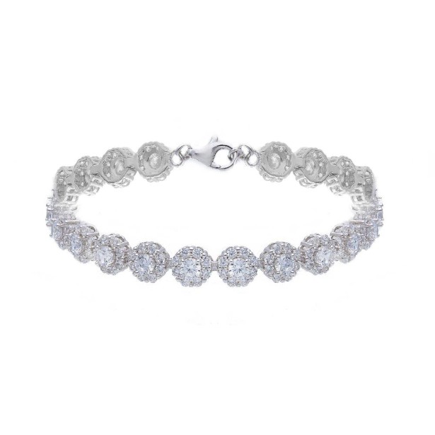 Bracciale tennis in argento 925/ooo e zirconia cubica