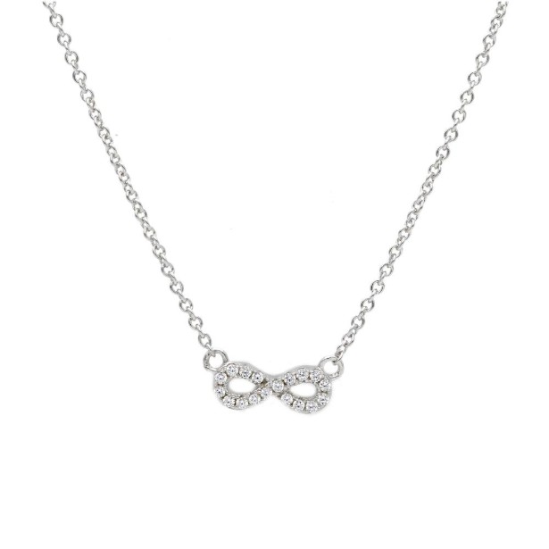 Girocollo in argento 925/ooo e zirconia cubica con infinito