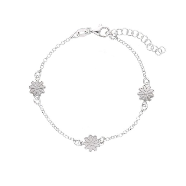 Bracciale in argento 925/ooo con margherita