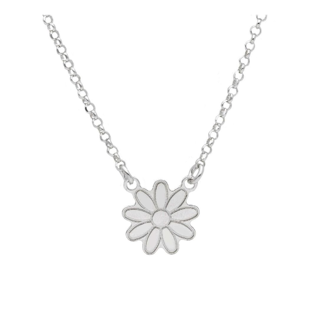 Girocollo in argento 925/ooo con margherita