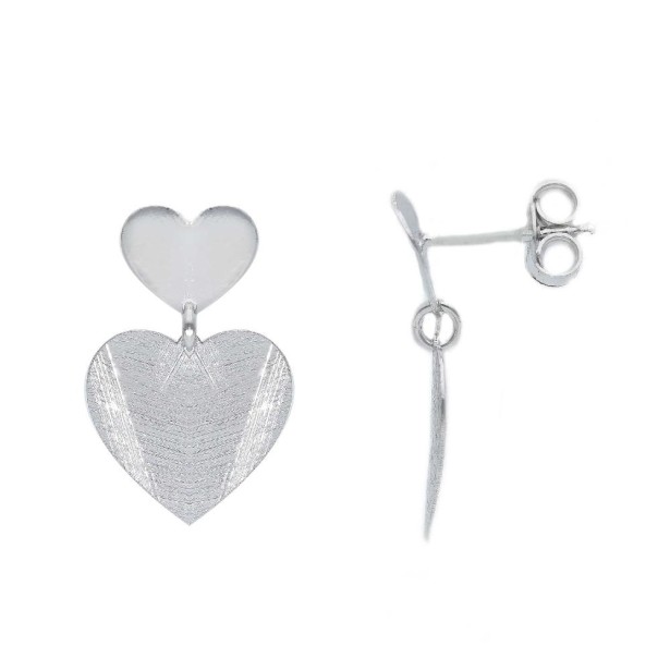 Orecchini pendenti in argento 925/ooo con cuore