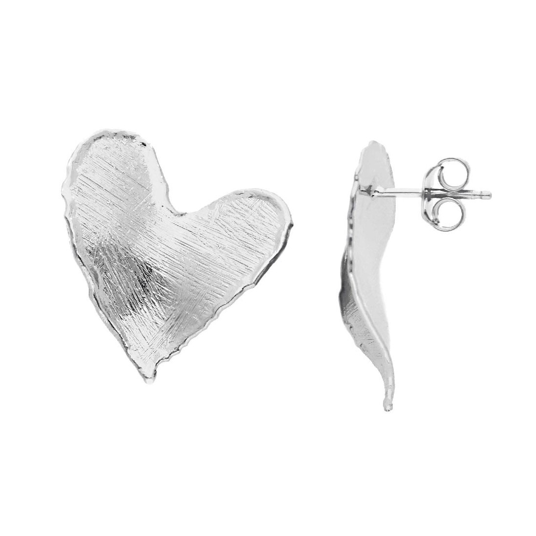 Oreccini lobo in argento 925/ooo con cuore