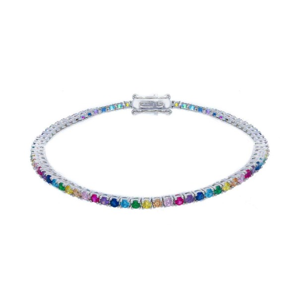 Bracciale tennis in argento 925/ooo e cristalli artificiali