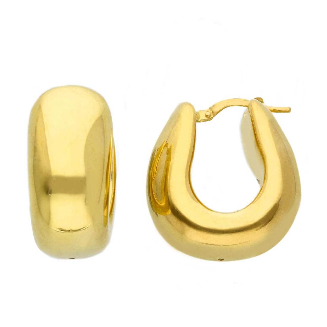 Orecchini cerchio in argento dorato 925/ooo