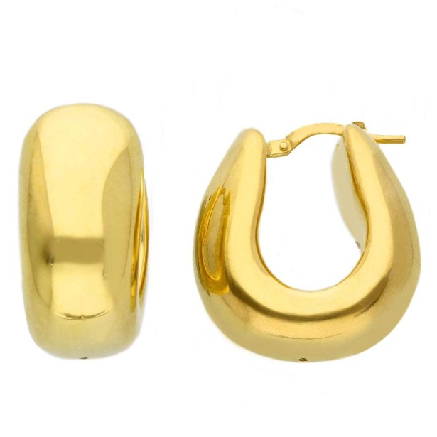 Orecchini cerchio in argento dorato 925/ooo