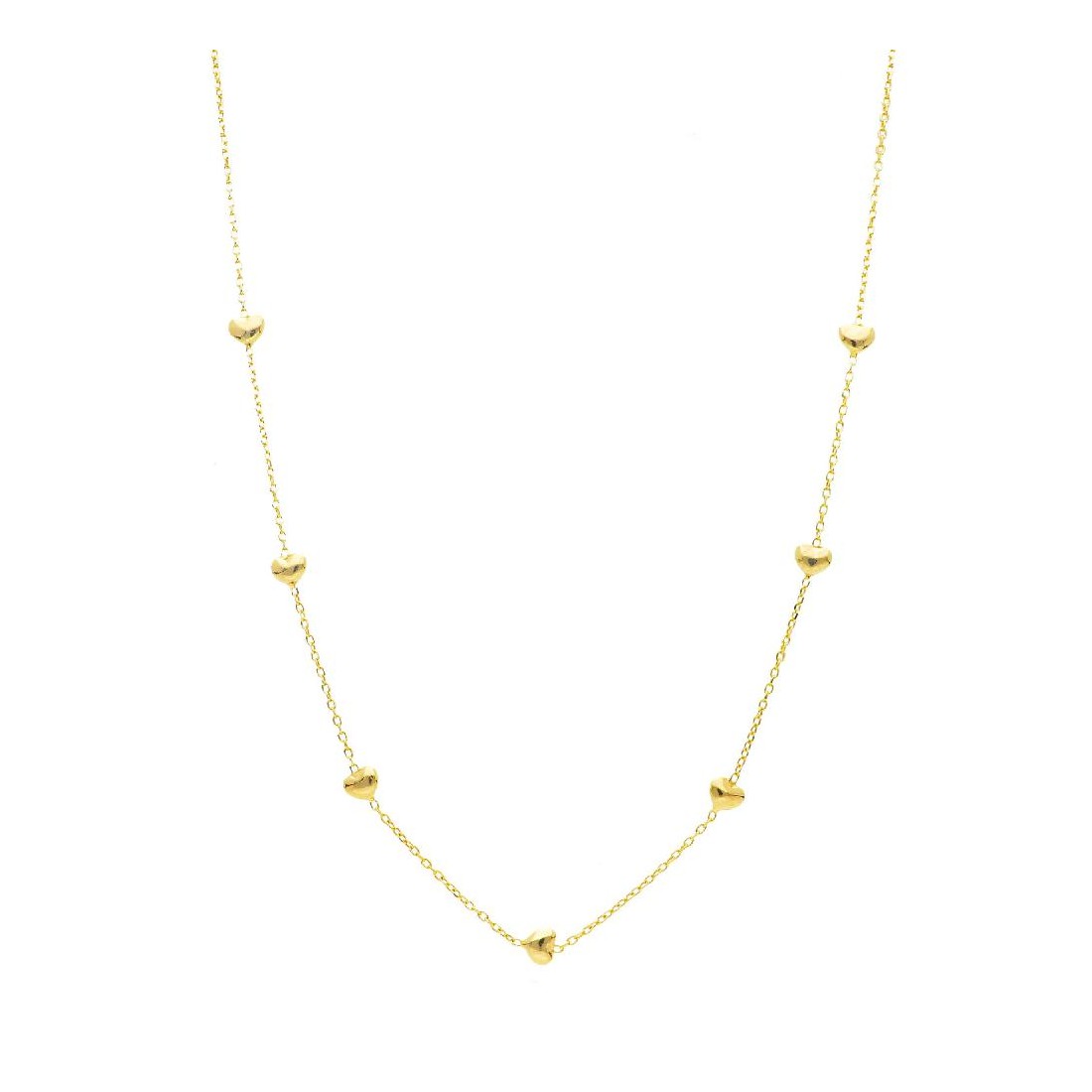 Girocollo in argento dorato 925/ooo con cuore