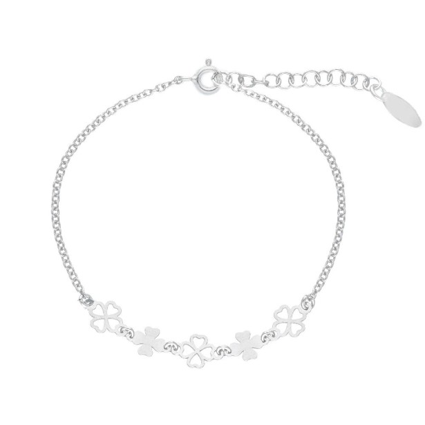 Bracciale in argento 925/ooo con quadrifoglio