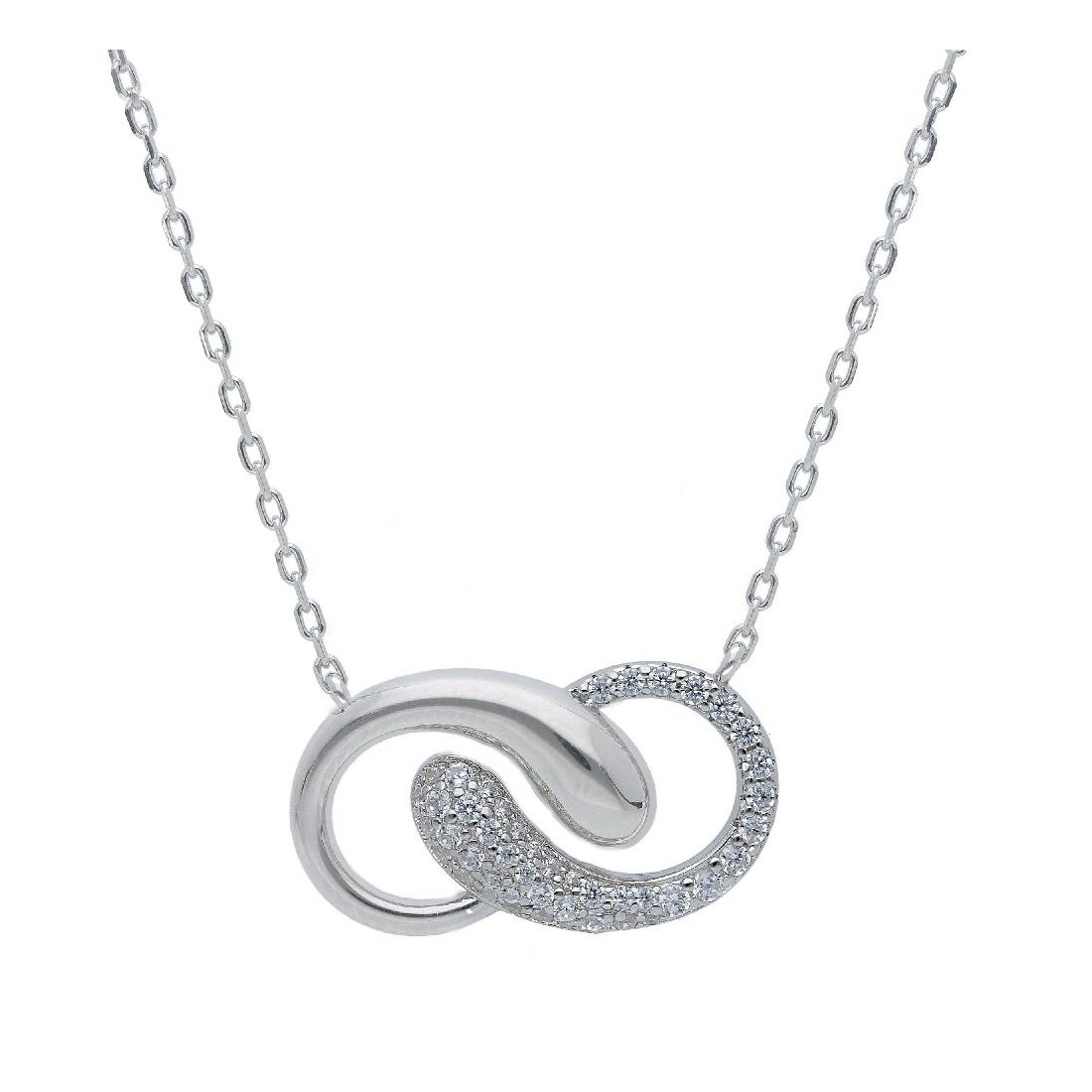 Girocollo in argento 925/ooo e zirconia cubica