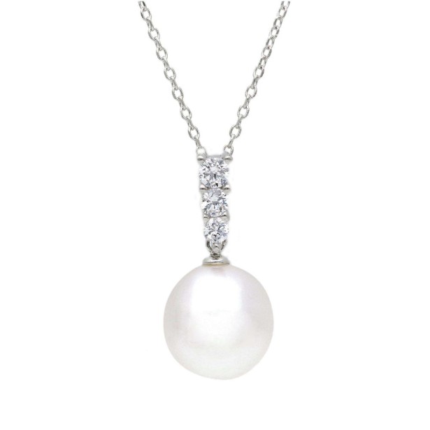 Girocollo in argento 925/ooo zirconia cubica e perla