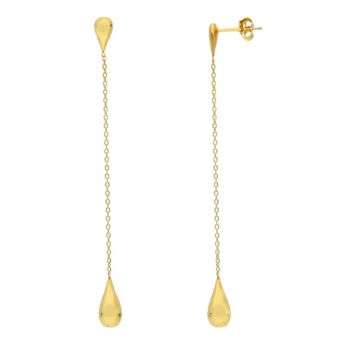 Orecchini pendenti in argento dorato 925/ooo