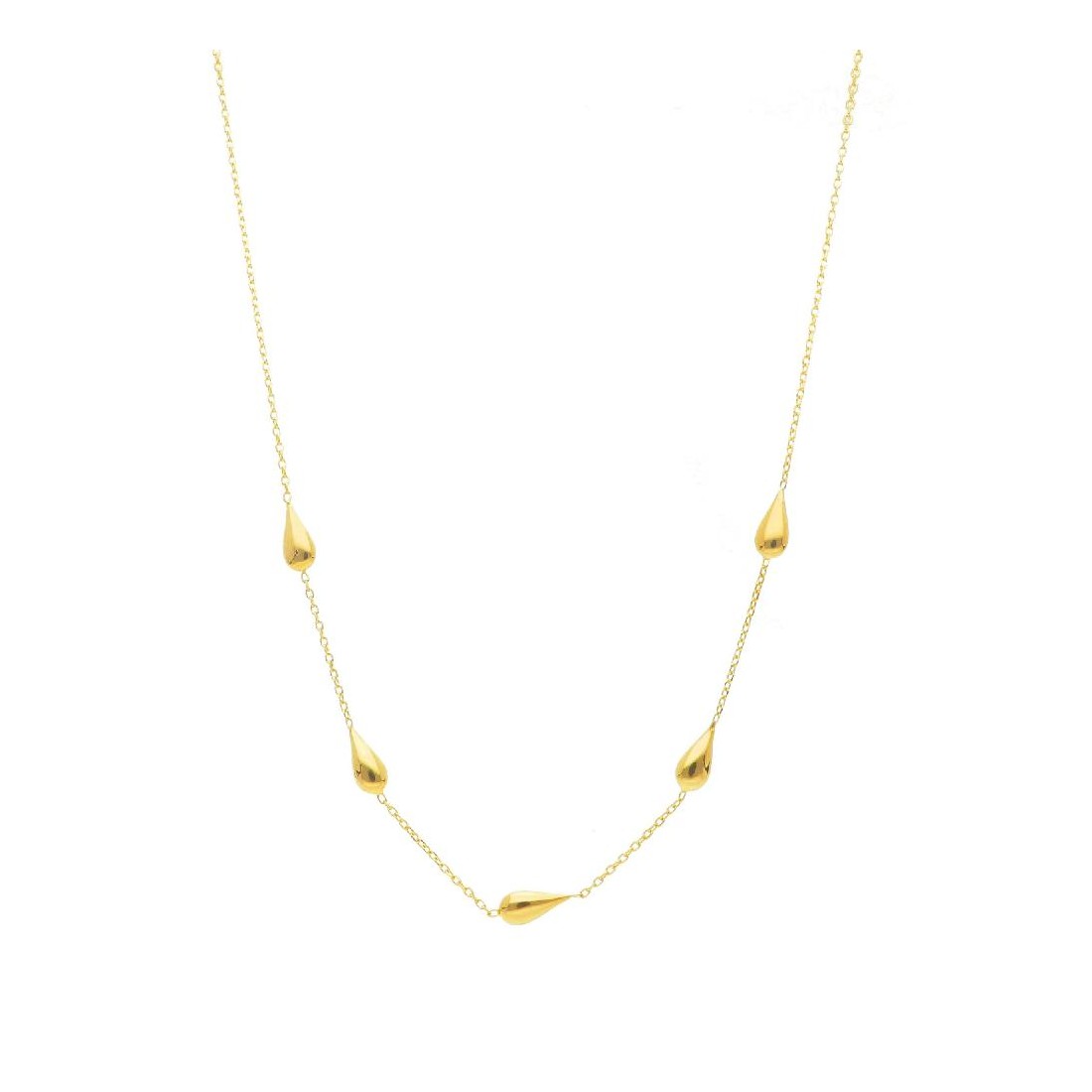 Girocollo in argento dorato 925/ooo con goccia