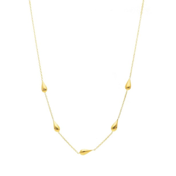 Girocollo in argento dorato 925/ooo con goccia