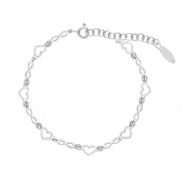 Bracciale in argento 925/ooo con cuore