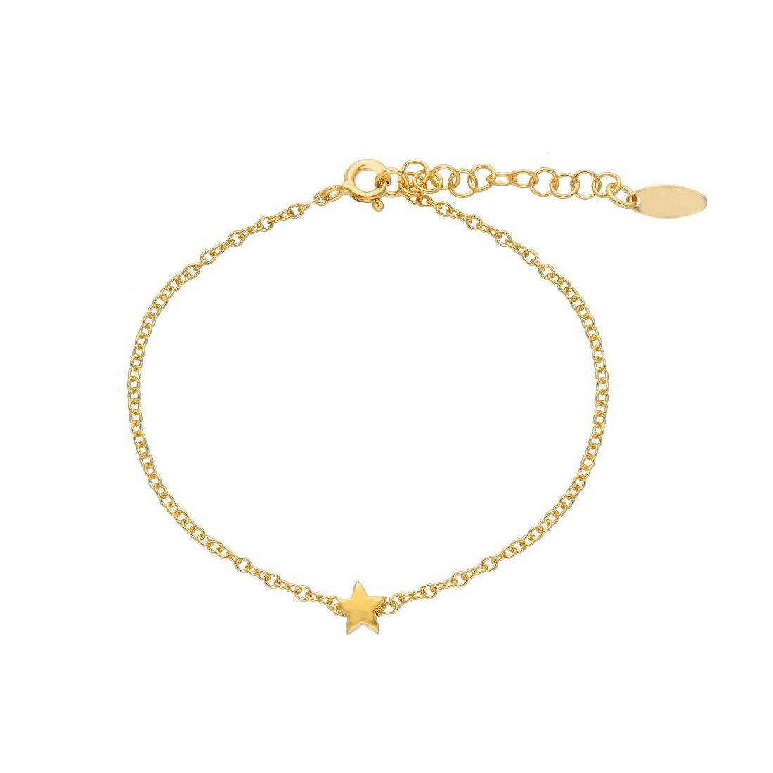 Bracciale in argento dorato 925/ooo con stella