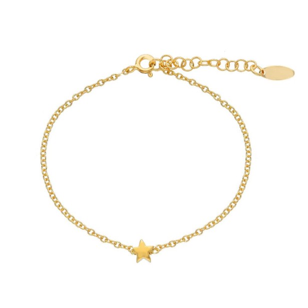 Bracciale in argento dorato 925/ooo con stella
