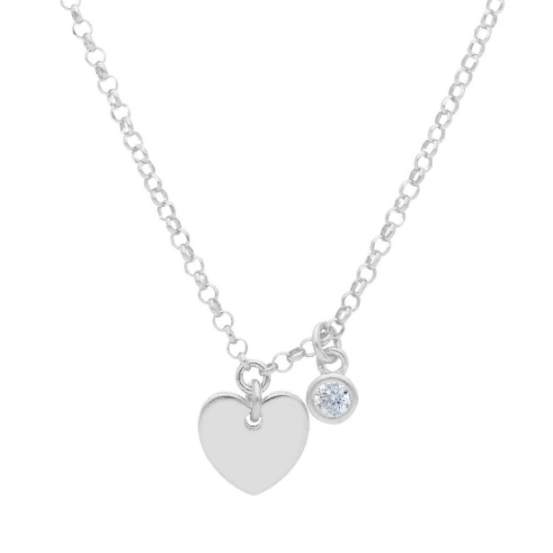 Girocollo in argento 925/ooo e zirconia cubica con cuore
