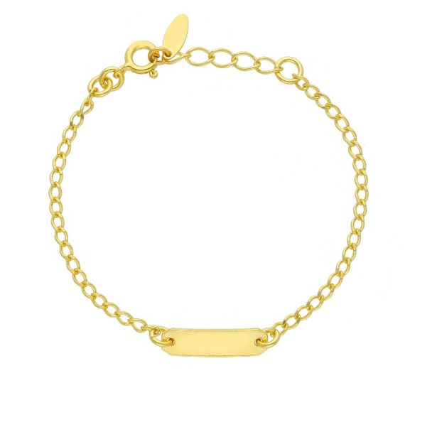 Bracciale targa groumette in argento dorato 925/ooo