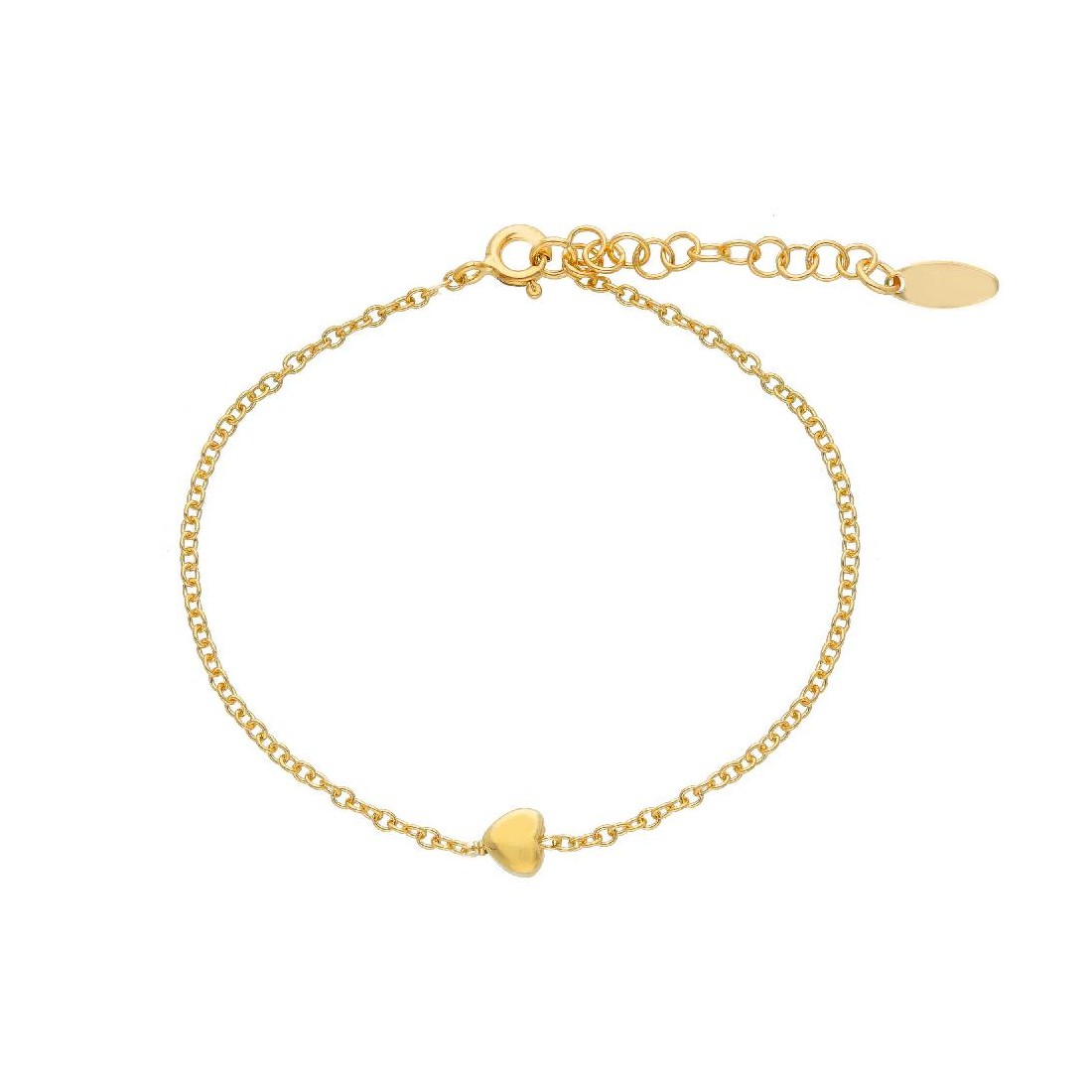 Bracciale in argento dorato 925/ooo con cuore