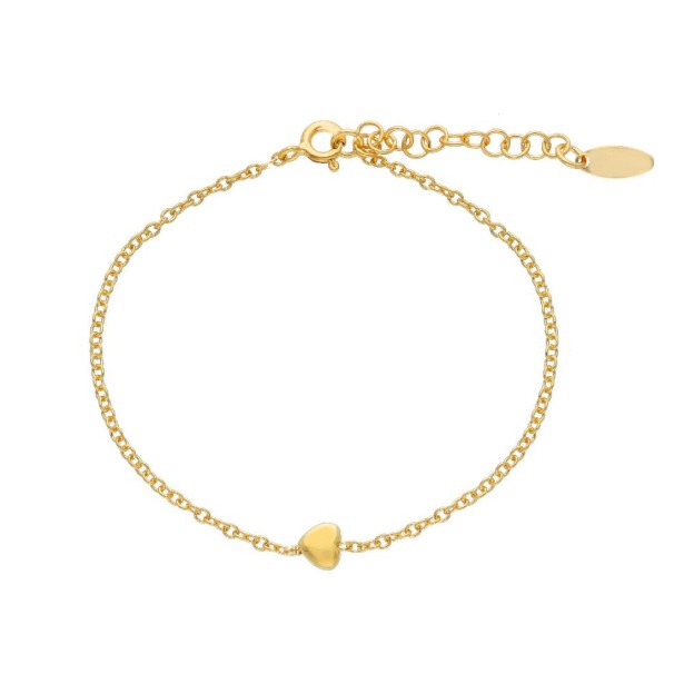 Bracciale in argento dorato 925/ooo con cuore