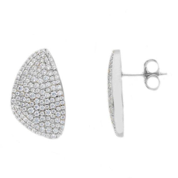 Orecchini lobo in argento 925/ooo e zirconia cubica