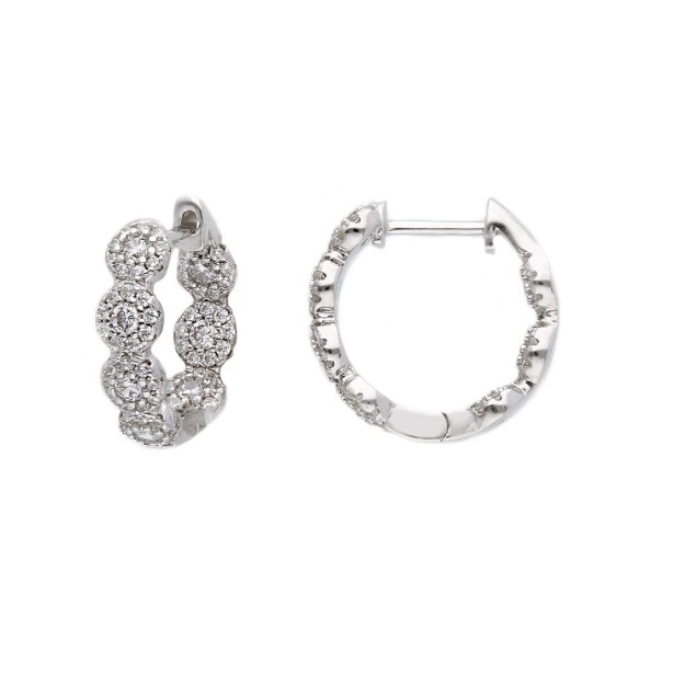 Orecchini cerchio in argento 925/ooo e zirconia cubica