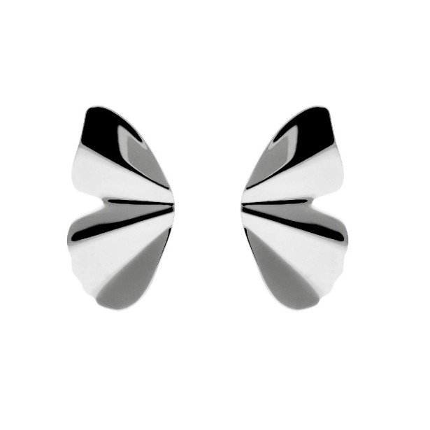 Orecchini lobo in argento 925/ooo con ali di farfalla