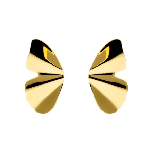 Orecchini lobo in argento dorato 925/ooo con ali di farfalla