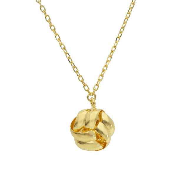 Girocollo in argento dorato 925/ooo con nodo