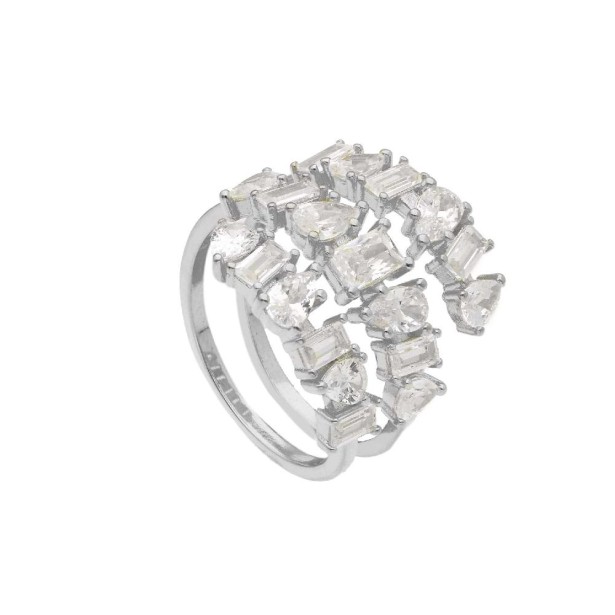 Anello in argento 925/ooo e zirconia cubica