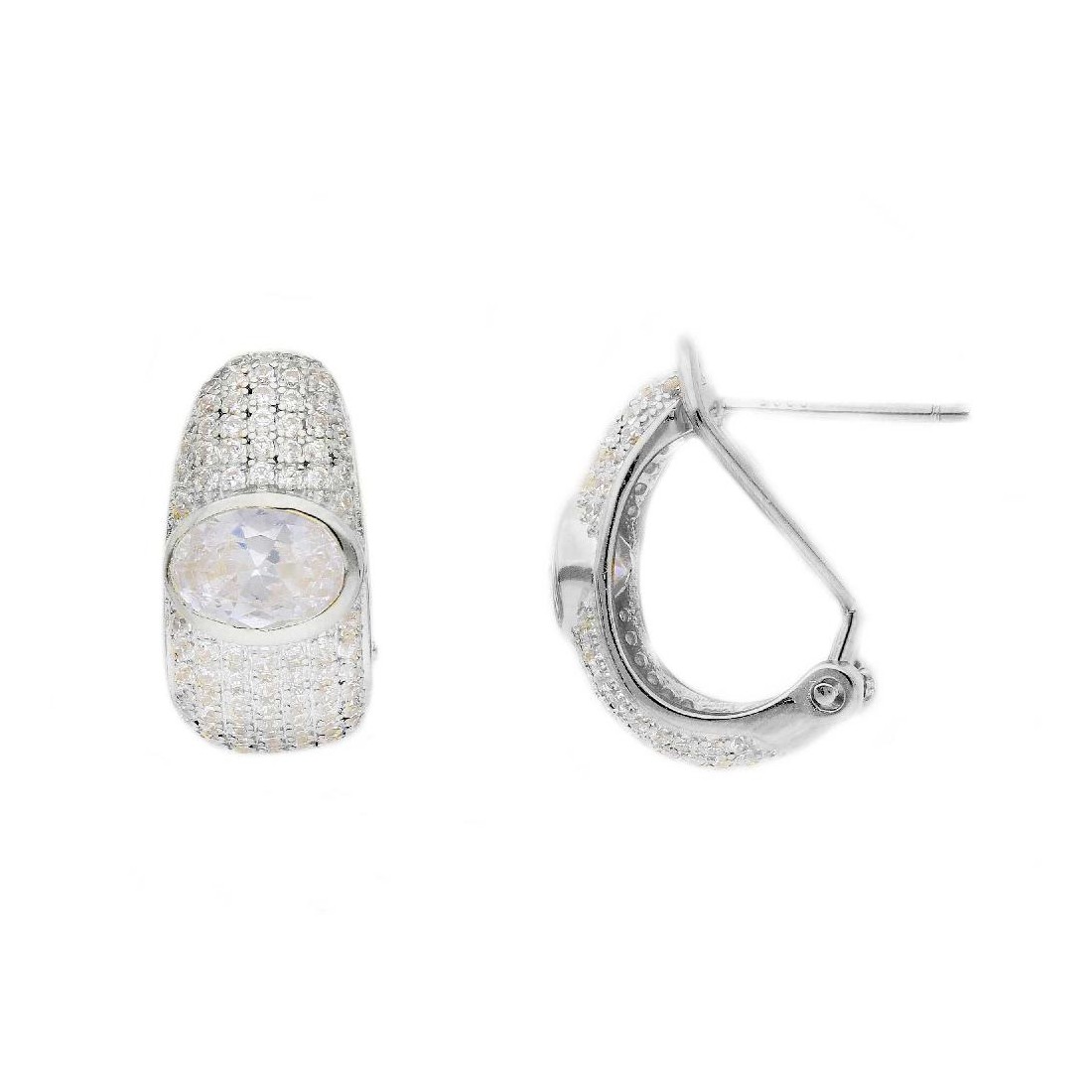 Orecchini in argento 925/ooo e zirconia cubica