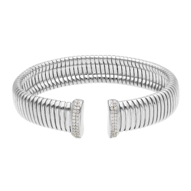 Bracciale in argento 925/ooo acciaio e zirconia cubica