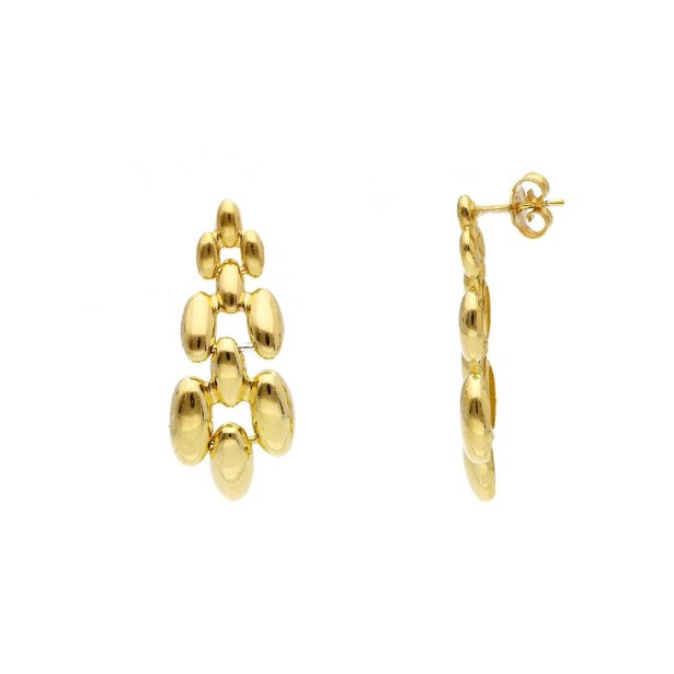 Orecchini pendenti in argento dorato 925/ooo