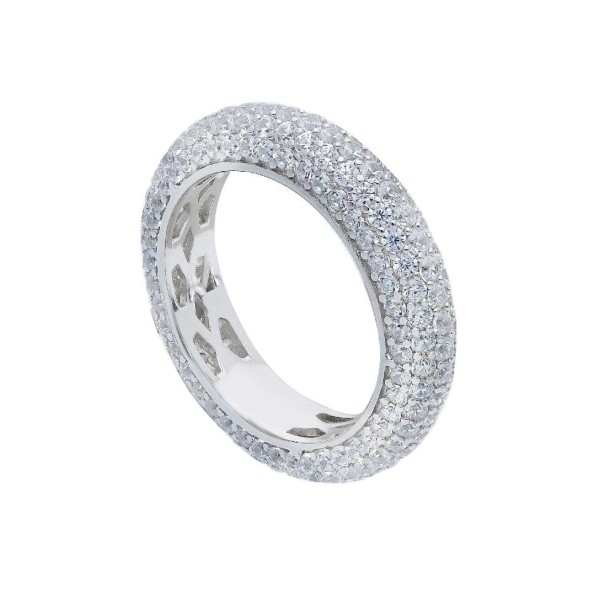 Anello eternity in argento 925/°°° e zirconia cubica