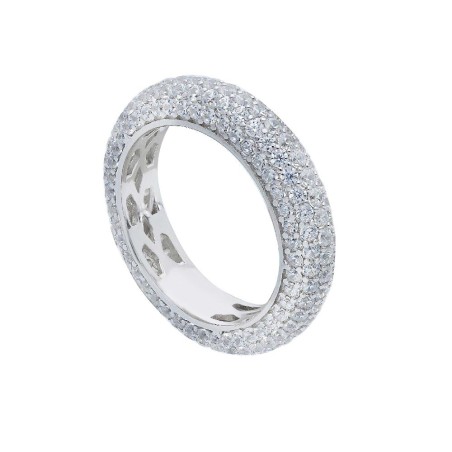 Anello eternity in argento 925/°°° e zirconia cubica