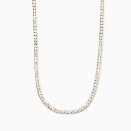 MABINA 553455 - Girocollo in argento 925/°°° placcato oro 18kt e zirconi