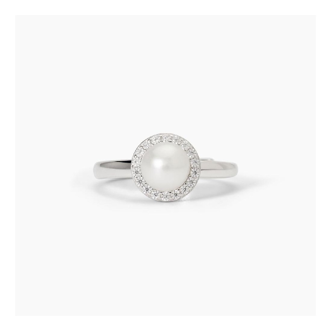 MABINA 523400 - Anello in argento 925/°°° perla coltivata e zirconi