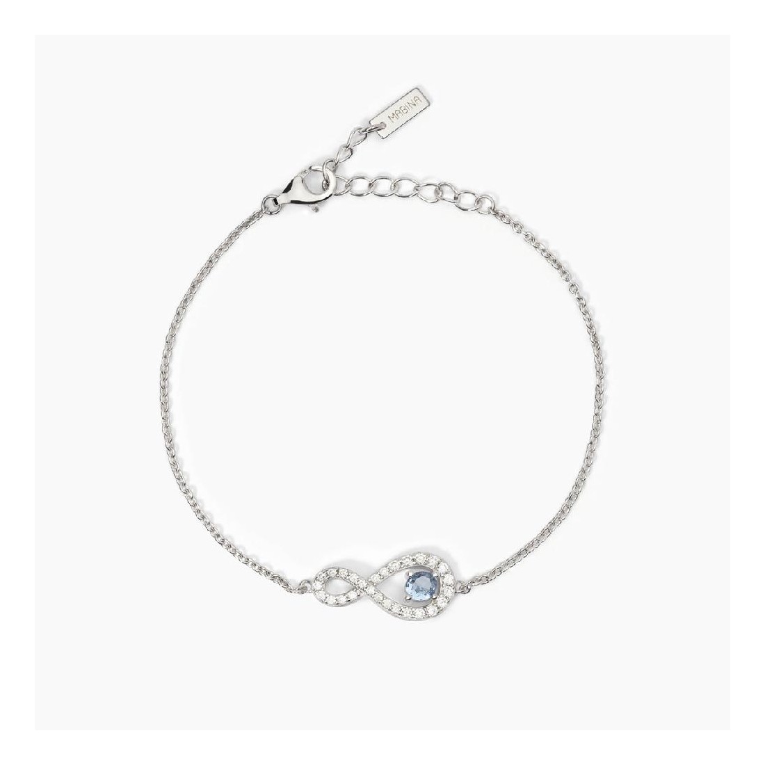 MABINA 533828 - Bracciale in argento 925/°°° acquamarina sint zirc