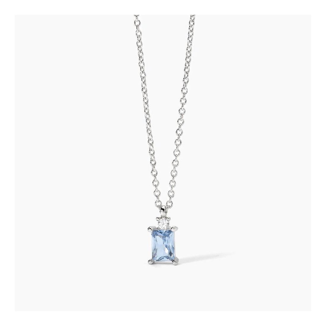 MABINA 553648 - Girocollo in argento 925/°°° acquamarina sintetica e zirconi