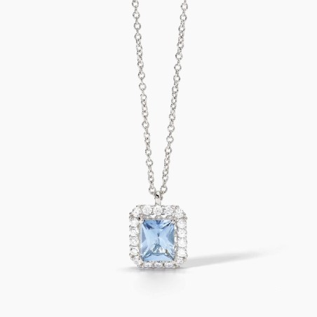 MABINA 553651 - Girocollo in argento 925/°°° acquamarina sintetica e zirconi