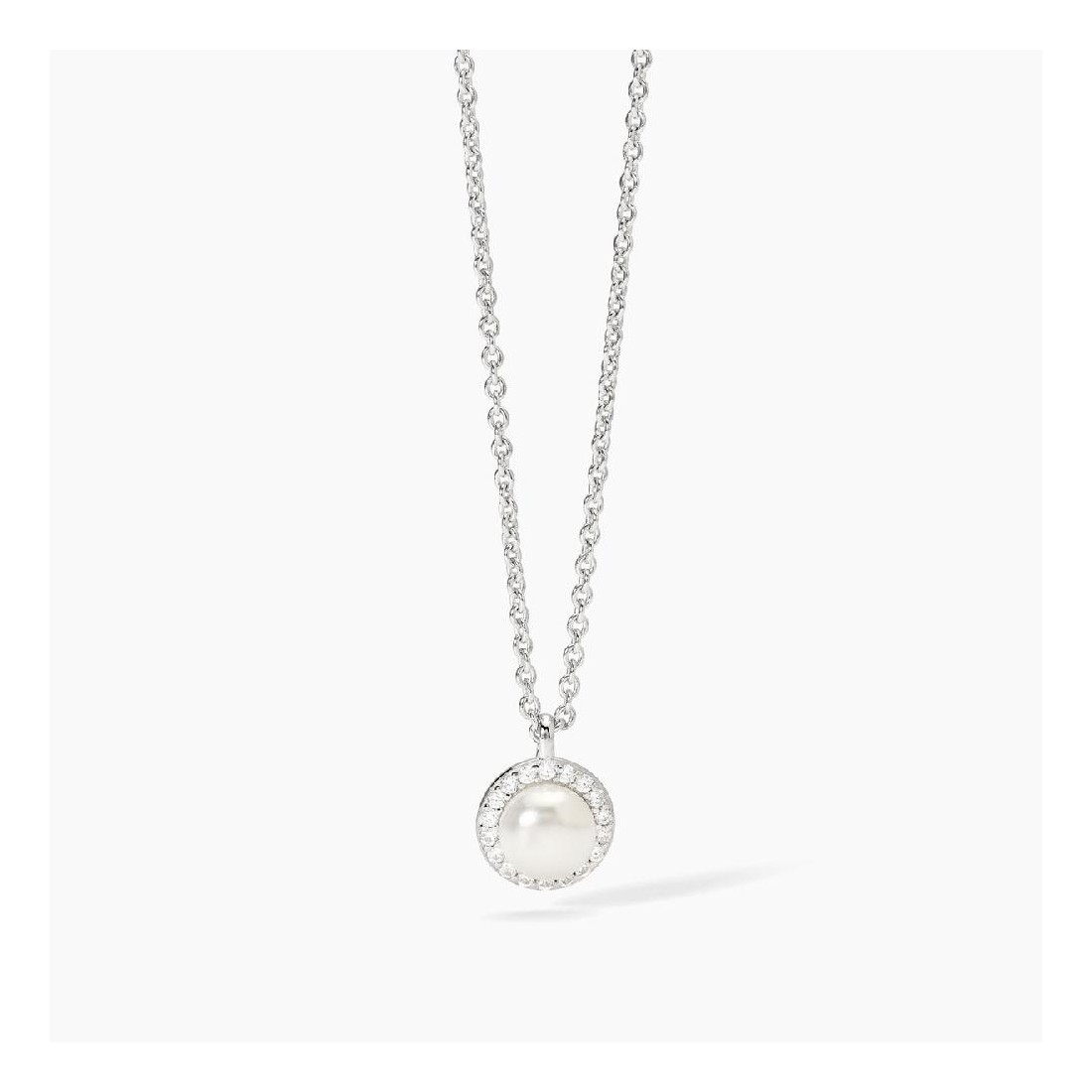 MABINA 553674 - Girocollo in argento 925/°°° perla coltivata e zirconi