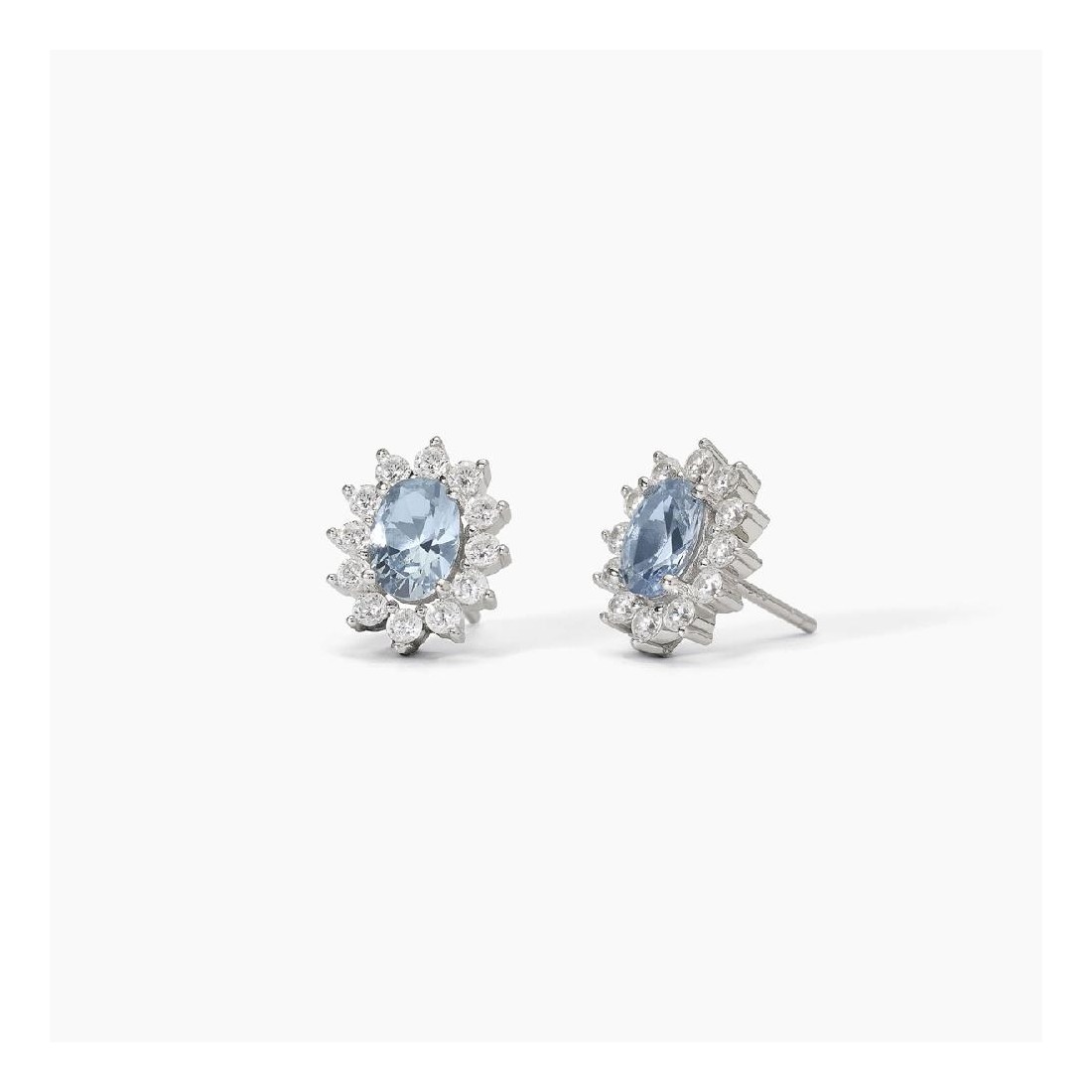 MABINA 563714 - Orecchini in argento 925/°°° acquamarina sintetica e zirconi