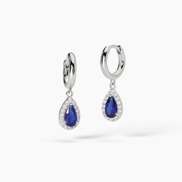 MABINA 563735 - Orecchini in argento 925/°°° zaffiri sintetici e zirconi