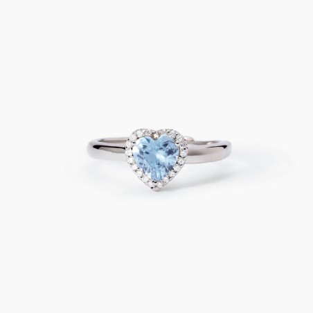 MABINA 523428 - Anello in argento 925/°°° acquamarina sintetica e zirconi